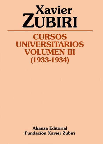 Libro Cursos Universitarios Vol.3 De Zubiri, Xavier