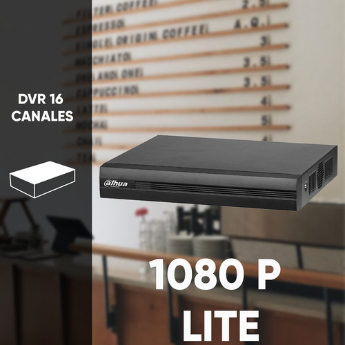 Rmt500 Dahua Dvr Xvr1b16i 16 Canales Resolución 1080p Lite 2 (Reacondicionado)