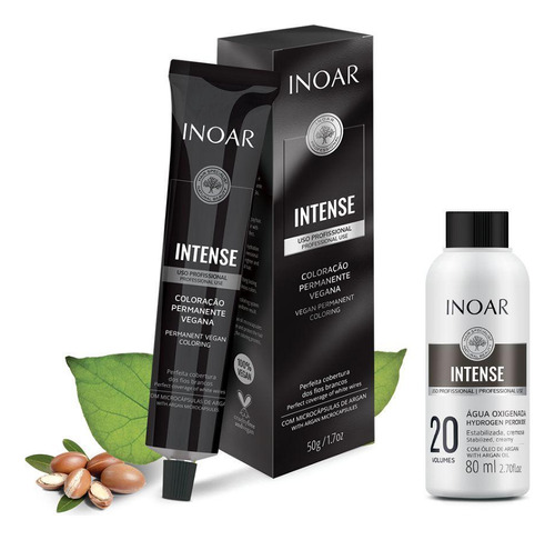  Kit Inoar 7.4 Louro Cobre E Água Oxigenada Intense 6% 20vol