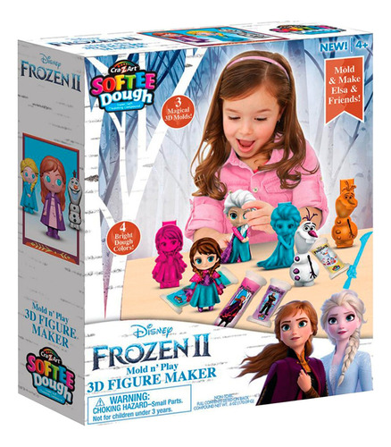 Kit De Masa Crazart Frozen 2 Mold N Play Figure 3d Maker Color Multicolor
