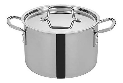 Winco Tgsp-6, 6 Quart Tri-gen Tri-ply Olla De Acero Inoxid