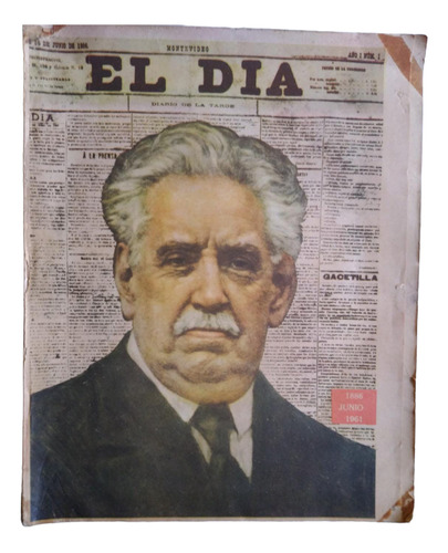 Antiguo Libro El Dia, 75 Años, De 1886 Junio 1961.