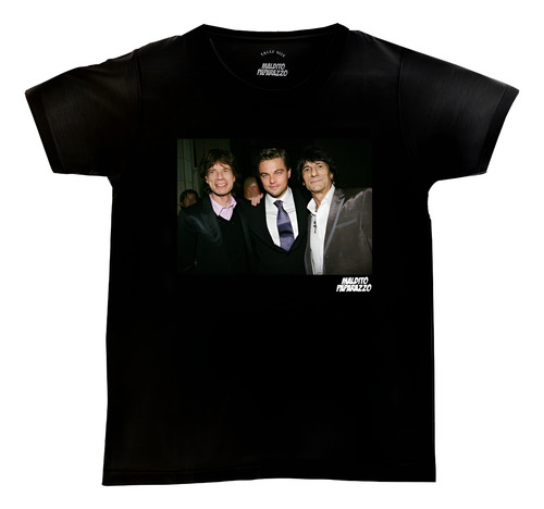 Mick Jagger Y Ron Wood Y Leo Dicaprio - Remera 100% Algodón