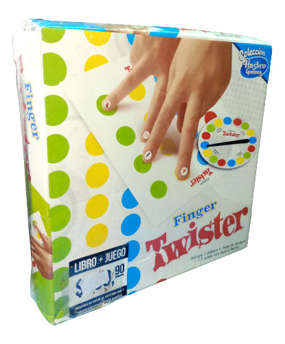 Juego Mesa Finger Twister Hasbro Gaming Libro+juego  