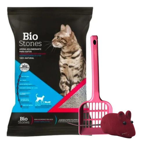 Arena Aglomerante Gato Bio Stones 25kg + Regalo