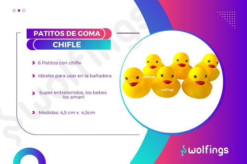 Imagen 3 de 10 de 6 Patitos De Goma Chifles Juguete Para El Agua Bebes Baño