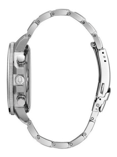 Relógio Bulova Masculino Marine Star 96b272 Aço Prata