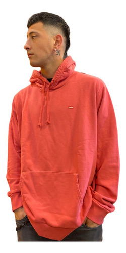 Buzo Algodon Hombre Relaxed Hoodie Patch Con Capucha