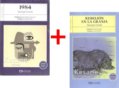 Rebelión En La Granja + 1984 George Orwell Literatura Paq