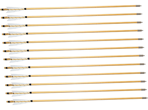 Ttfly Fletching - Flechas De Madera Medievales Blancas De 32