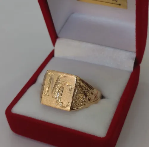 Anillo sello oro hombre 18k new arrivals