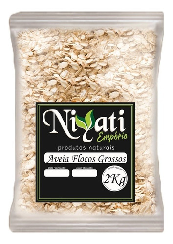 2kg Aveia Em Flocos Grosso Premium - Niyati