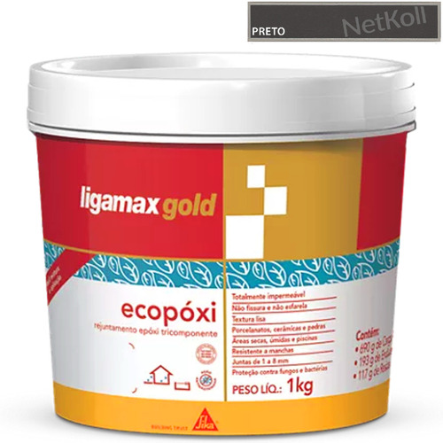 Rejunte Époxi Ligamax - Preto 1kg