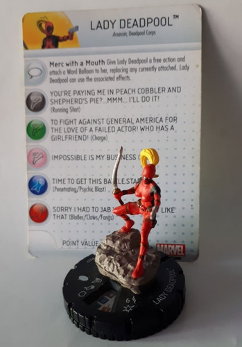 Heroclix Lady Deadpool #037 Deadpool Set Marvel (Usado)