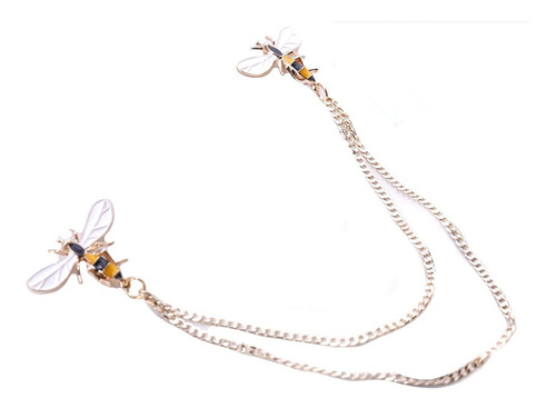 Collar Pin Abeja Para Cuello De Camisa Con Cadena A