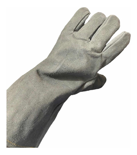 Guante Soldador Gris De Carnaza (12 Pares)