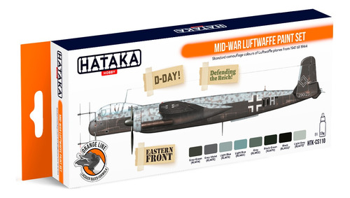 Modelismo Set De 8 Pinturas Hataka Luftwaffe Mid 1/48 1/72