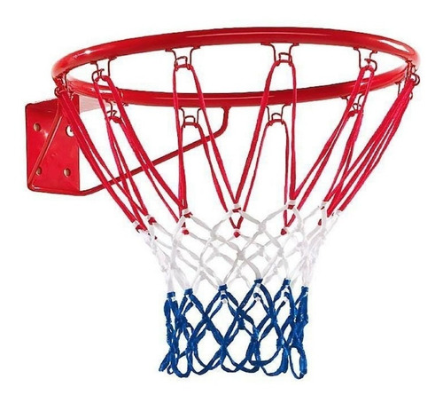 Aro Basketball Tamaño Oficial 45cm Acero Rojo C/malla / Bamo