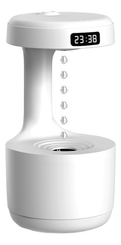 Humidificador Antigravedad De Gotas De Agua Con Reloj Led