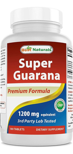 Guarana 1200  Mg Best Naturals - Un - Unidad a $898