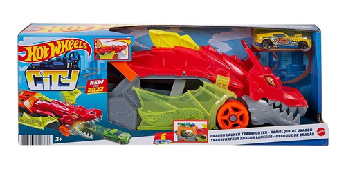 Imagem 10 de 10 de Hot Wheels City Reboque De Dragão Com Carrinho Gtk42 Mattel