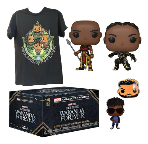 Funko Pop Collector Corps Wakanda Forever 2 Funkos + Otros