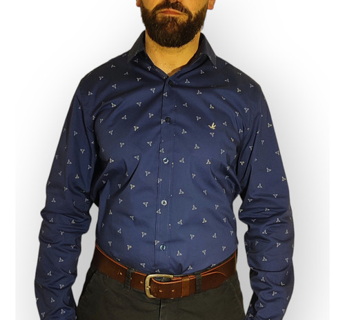 Camisa Brooksfield Bono Nueva Estampado Origami