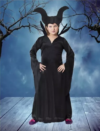 Disfraz Malefica Hada Negra Halloween Talle 1-2-3