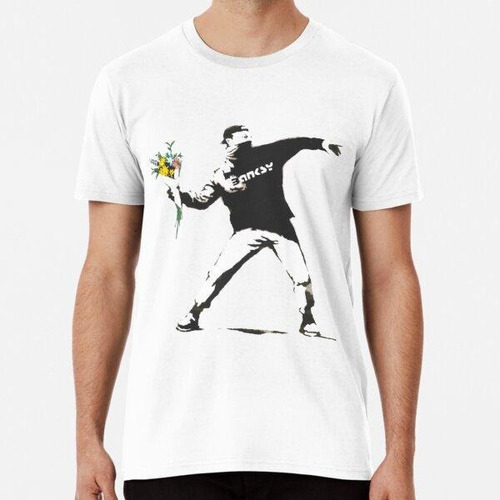 Remera Banksy Flower Algodon Premium