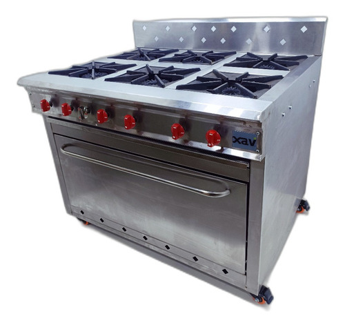 Cocina Industrial Acero 6 Hornilla Horno Tt. 1196 Xavimetal