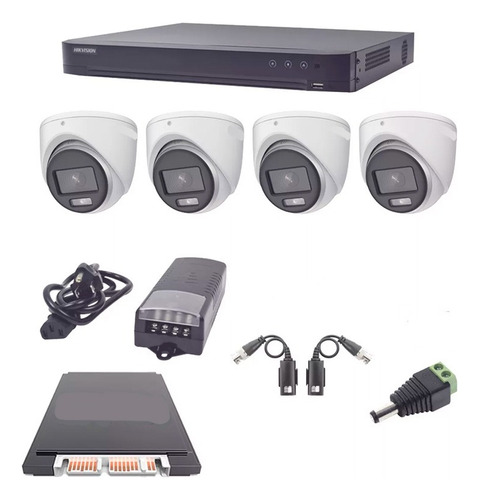 Kit Video Vigilancia Colorvu Dvr 4ch 2mp + 4 Cámaras Eyeball