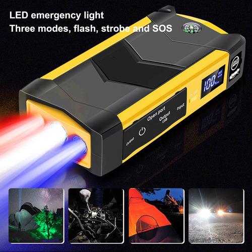 Arrancador De Batería Coche Portátil 1000a 15000mah Multiuso