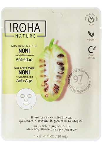 Mascarilla Facial  Anti Age Vegana - Noni Hiroja Nature