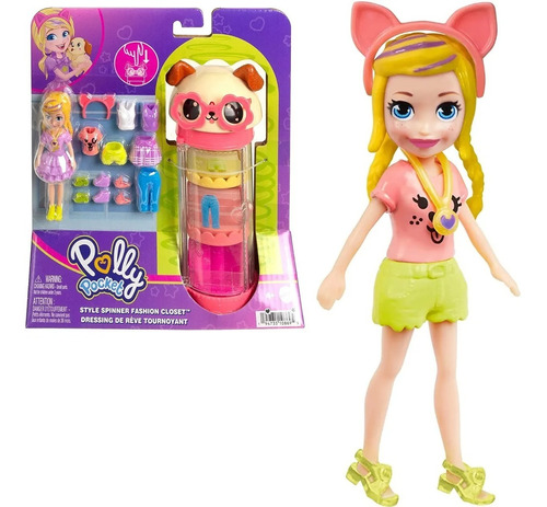 Polly Pocket Tubo De Modas Giratorio Perrito Hkw04 Febo