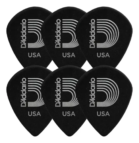 Palheta D'addario Black Ice 0,80mm Médiumm Kit C 6 Unidade