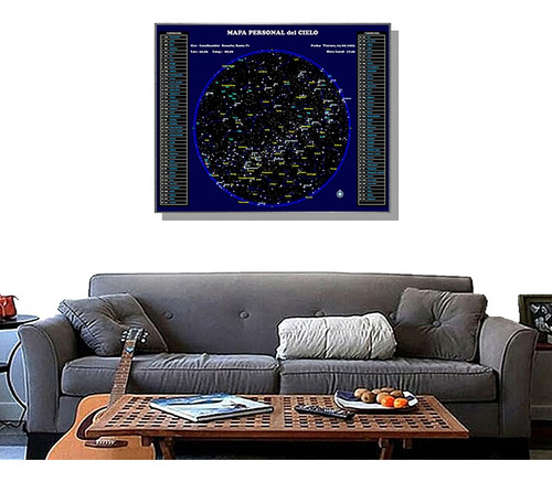 Cuadro Mapa Personal Del Cielo - Mapa Estelar Personalizado