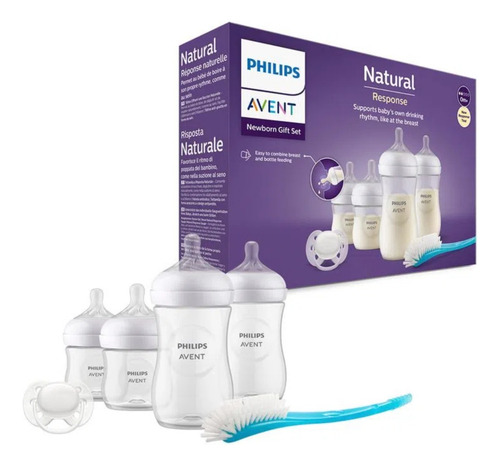 Set De Biberones Natural Philips Avent Response 6pz Color Blanco Liso