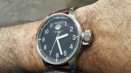 Relógio Nautica Militar A09595 Preto 2 Pulseiras