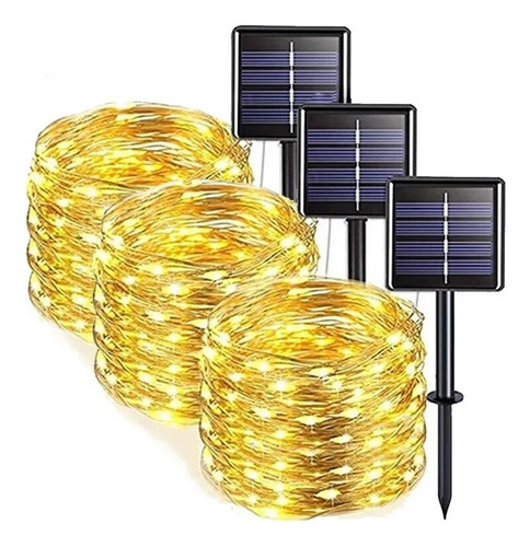 Hada De Alambre De Cobre Led Solar For Exteriores De 22 M Y
