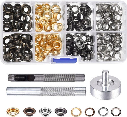 Ojetes 6 Mm Con Arandelas 4 Col. Kit 200 Sets C/herramienta