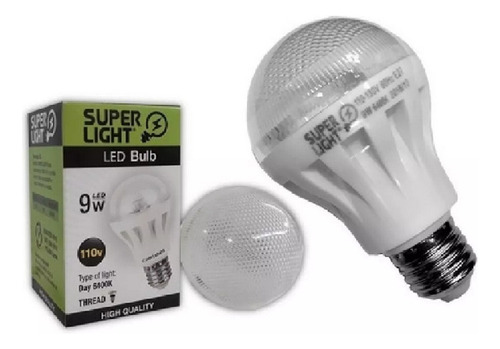 Bombillo Led Super Light 9w Rosca E27 Combo De 2 Unidades