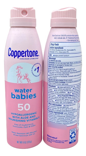 Protector Solar Spf 50 Water Babies Hipoalergenico