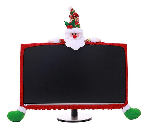 Cubierta De Monitor De Computadora De Navidad, Decoraciones 