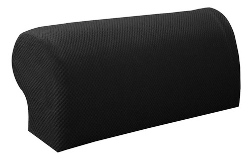 6pcs Negro Silla Elástica Sofá Apoyabrazos Cubre Sillón ,