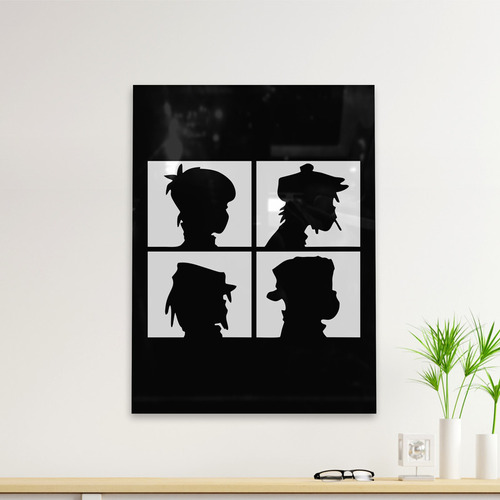 Cuadro Deco Gorillaz Silueta (d1271 Boleto.store)