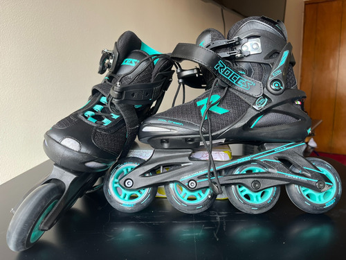 Patines Roces Black Aqua. Casi Nuevos 