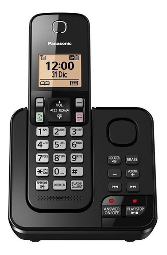 Teléfono Panasonic  KX-TGC362B inalámbrico - color negro