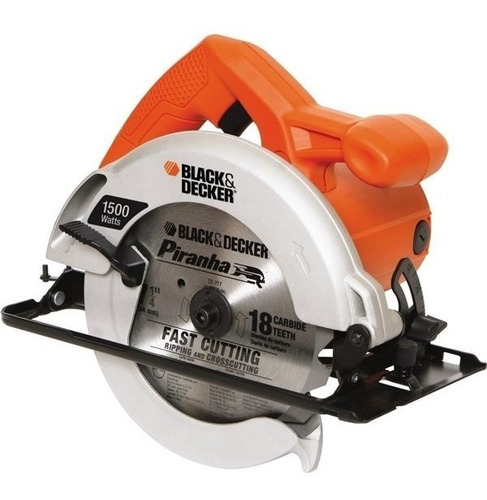 Imagen 3 de 5 de Sierra circular eléctrica Black+Decker Pro CS1024 184mm 1500W naranja 50Hz/60Hz 120V