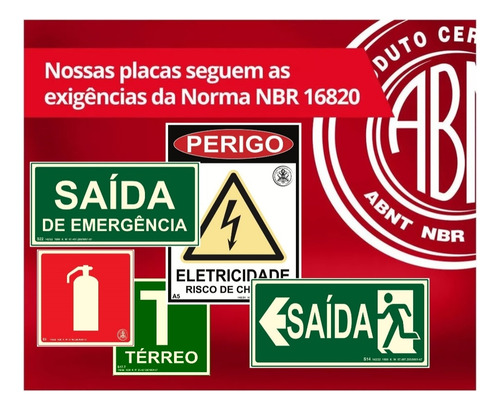 Placa Fotoluminescente M1 Sistemas De Proteção Bombeiro