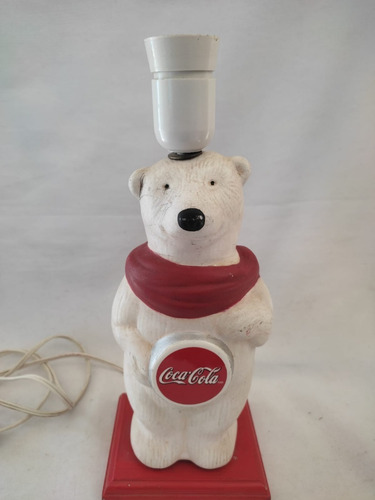 Imagen 7 de 8 de Lampara Oso Coca Cola Yeso Y Madera Vintage 01